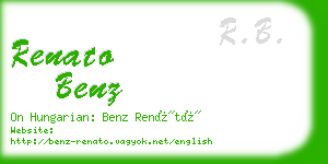 renato benz business card